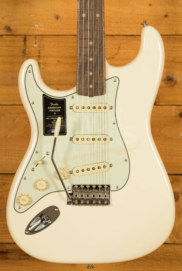 Fender American Vintage II 1961 Stratocaster Left-Handed - Rosewood - Olympic White