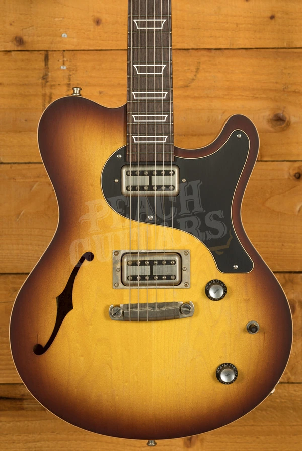 Nik Huber Surfmeister | 2-Tone Sunburst w/Sterling Silver Crown Ring Inlays