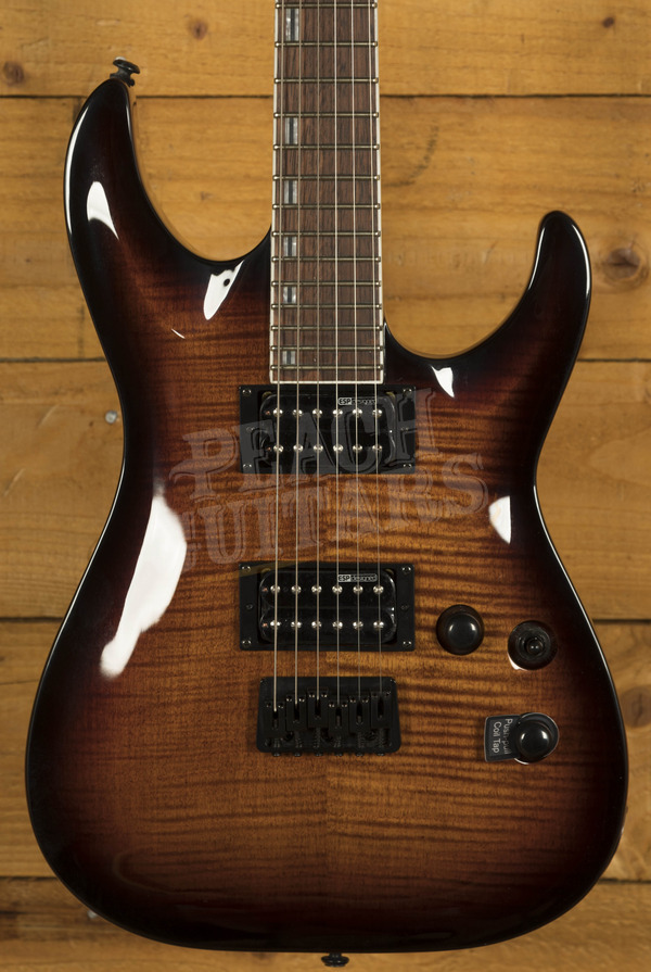 ESP LTD H-200FM | Dark Brown Sunburst - Peach Guitars