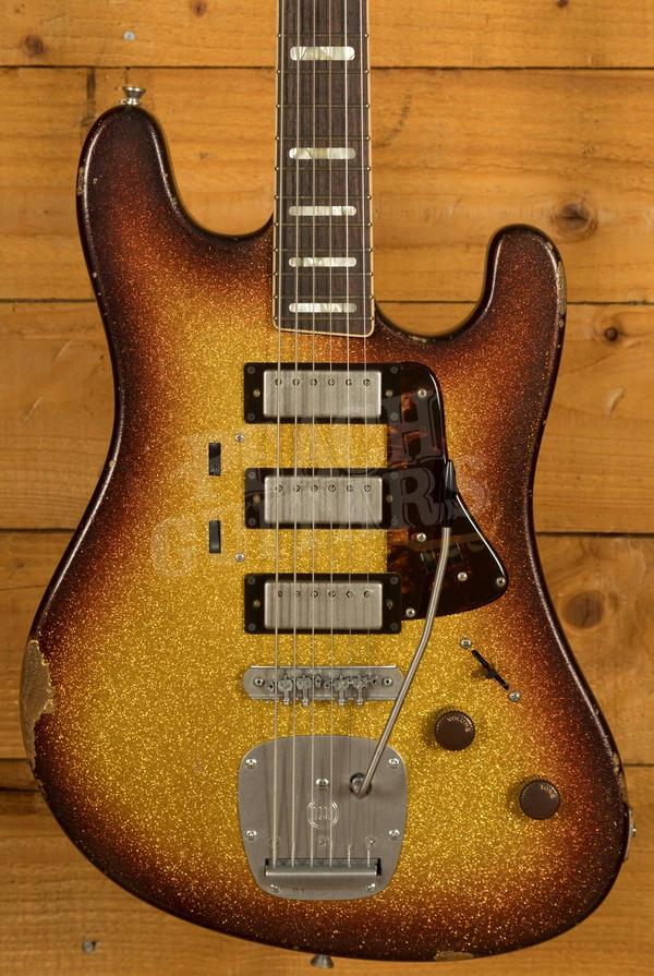 Castedosa Conchers Baritone w/Fuzz | Aged 3-Tone Sunburst Sparkle - Rosewood
