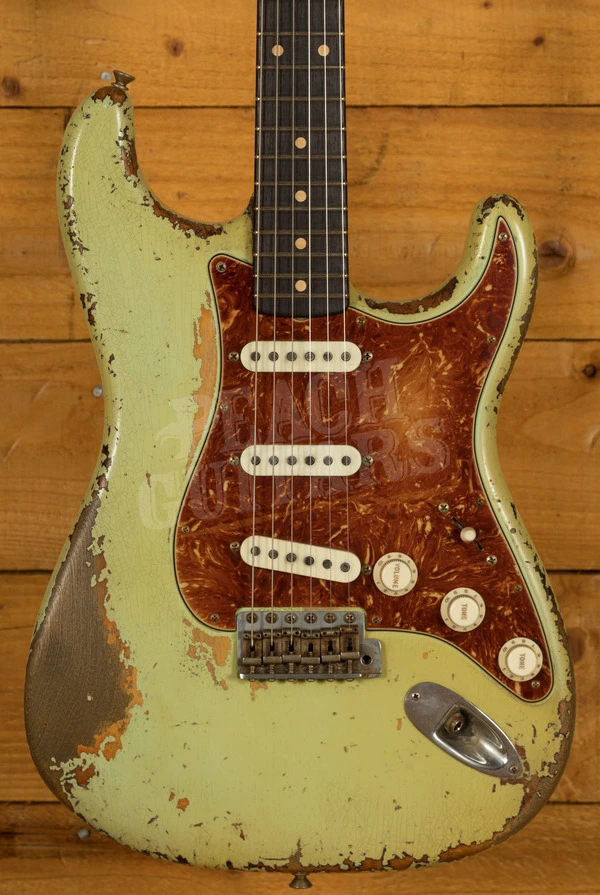 Fender Custom Shop Masterbuilt Dale Wilson 60s Strat - Heavy Relic Surf Green/Choc 3-Tone Sunburst