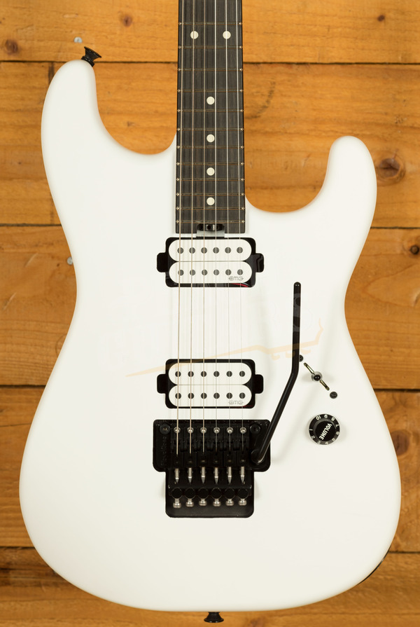 Charvel Jim Root Signature Pro-Mod San Dimas Style 1 HH FR E - Ebony - Satin White
