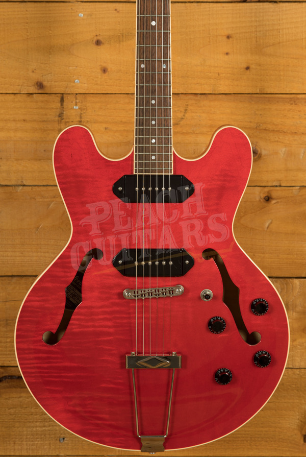 Heritage H-530 Semi-Hollow Trans Cherry - Peach Guitars