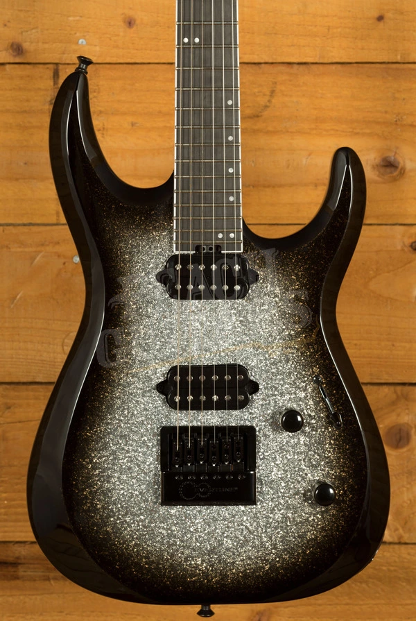 Jackson Pro Plus Series DK Modern EVTN6 Ebony Silver Sparkle