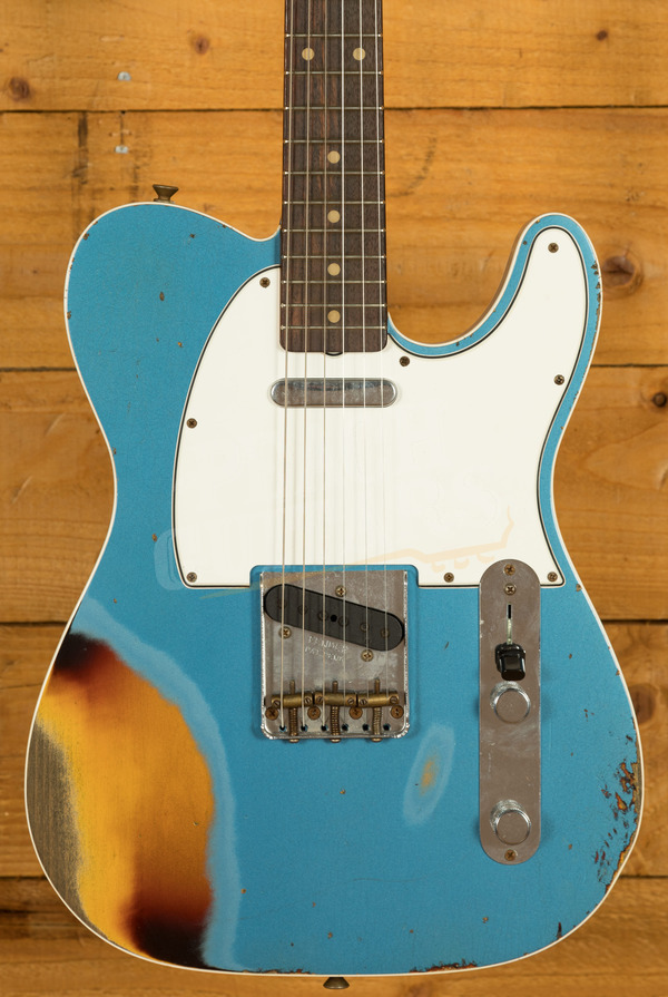 Fender Custom Shop '62 Tele Custom Lake Placid Blue over 3TSB Heavy Relic