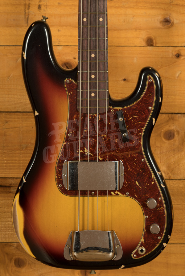 Fender Custom Shop 64 Precision Bass | Relic Bleached 3-Tone Sunburst