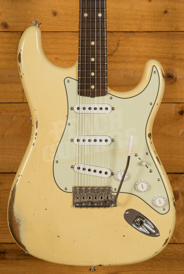 Fender Custom Shop '59 Strat Relic/CC Hardware Aged Vintage White