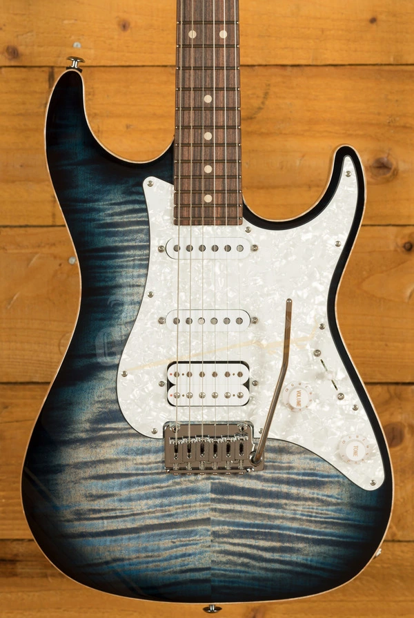 Suhr Standard Plus Faded Trans Whale Blue Burst Pau Ferro
