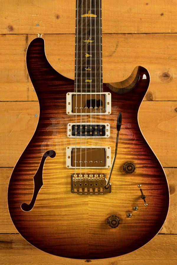 PRS Private Stock Special Semi-Hollow Ziricote Dark Cherry Glow Smokeburst