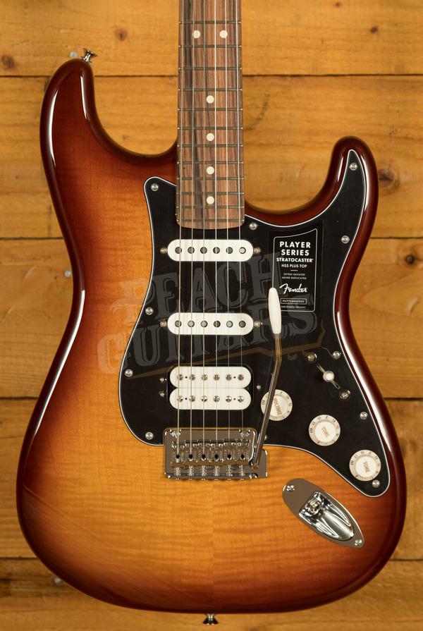 Fender Player Stratocaster HSS Plus Top | Pau Ferro - Tobacco