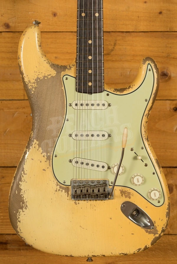 Fender Custom Shop '61 Strat Relic Aged Vintage White Dale Wilson