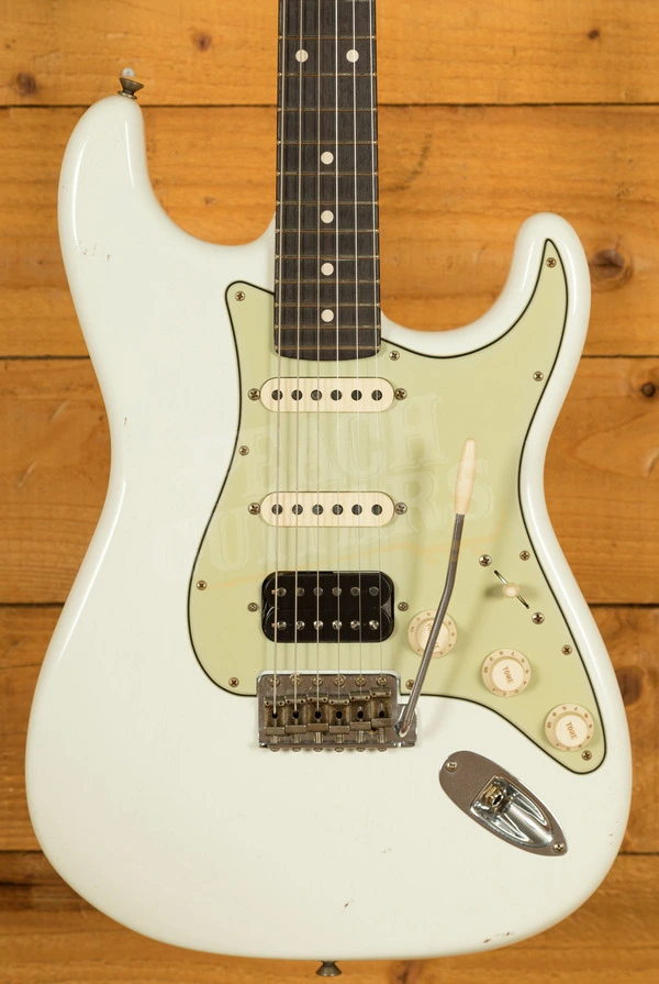 Fender Custom Shop 61 HSS Strat - Journeyman Relic Olympic White