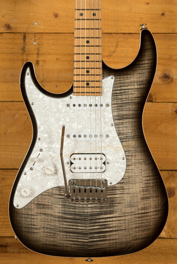 Suhr Standard Plus Trans Charcoal Burst Maple - Left Handed