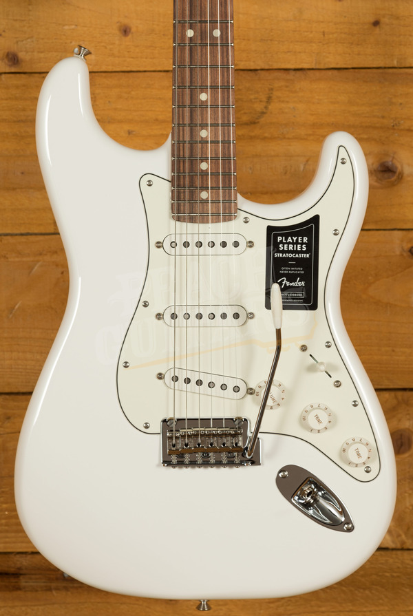 Fender Player Strat Pau Ferro Polar White - Peach Guitars