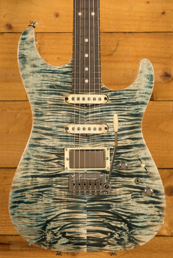 Tom Anderson Drop Top Shorty | Natural Arctic Blue with Binding & Case
