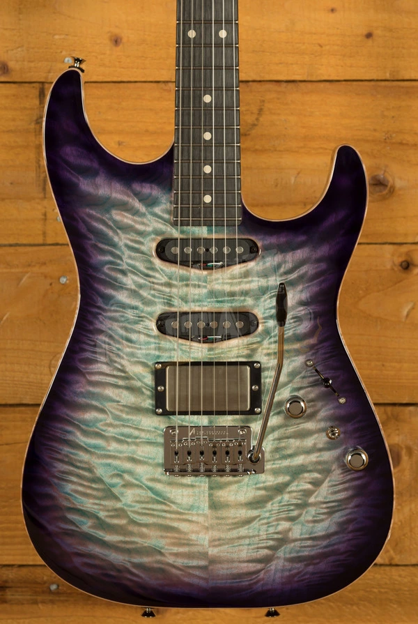 Tom Anderson Drop Top | Natural Bora to Purple Burst Gloss w/ Binding