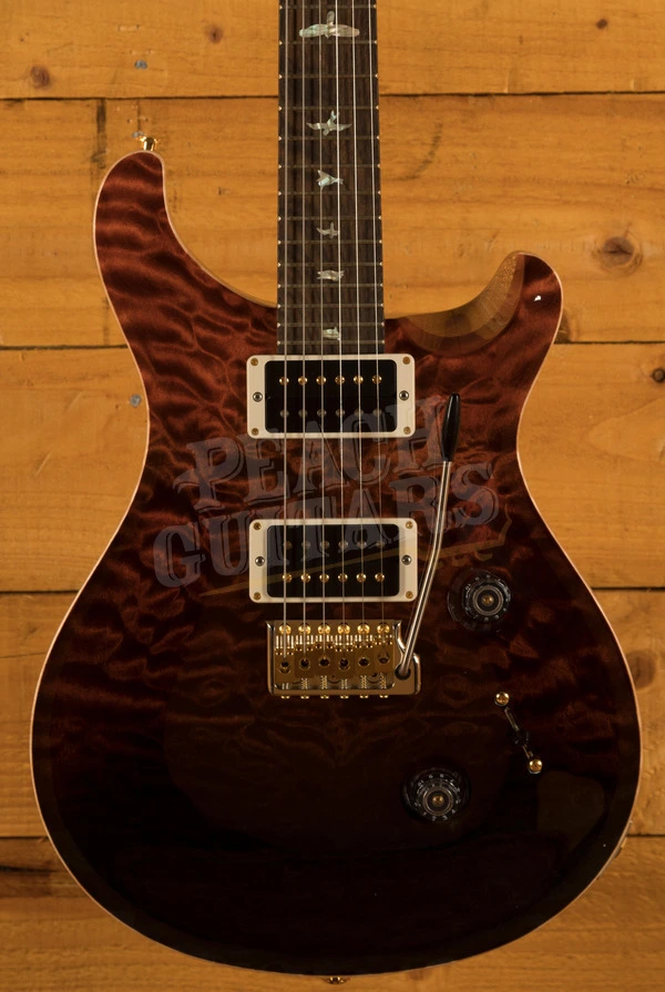 PRS Wood Library Custom 24 Fire Red to Grey Black Fade Roasted Maple/Ziricote  