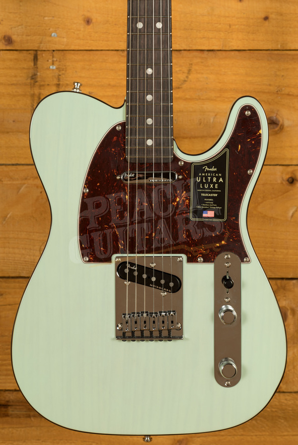 Fender American Ultra Luxe Telecaster | Rosewood - Transparent Surf Green