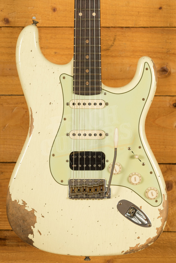 Fender Custom Shop 61 HSS Strat | Heavy Relic Vintage White