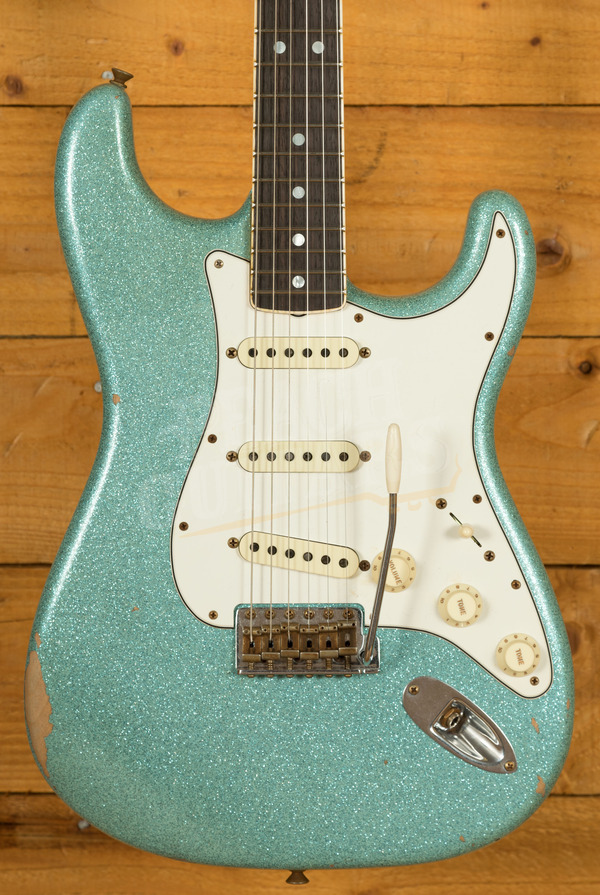 Fender Custom Shop Limited '65 Strat Relic Aged Daphne Blue Sparkle