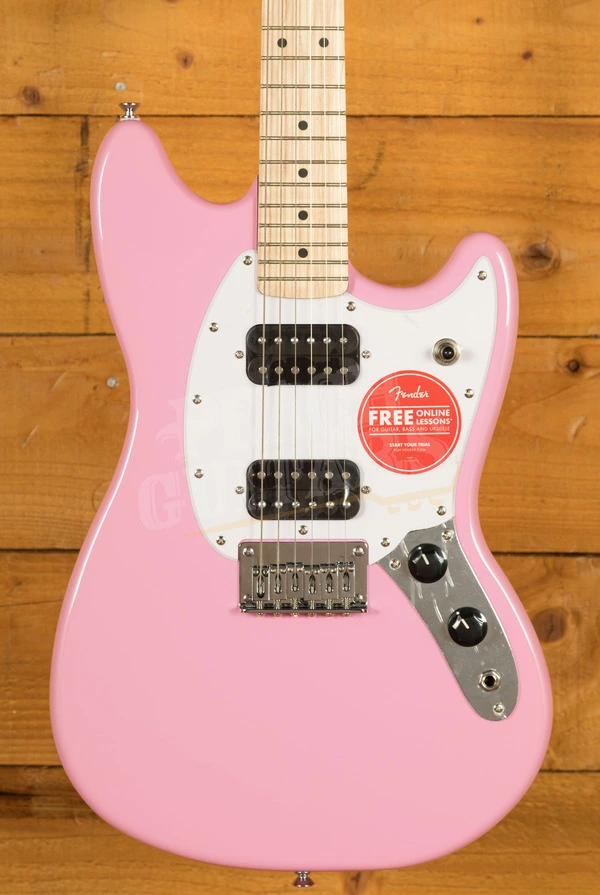 Squier Sonic Mustang HH - Maple - Flash Pink