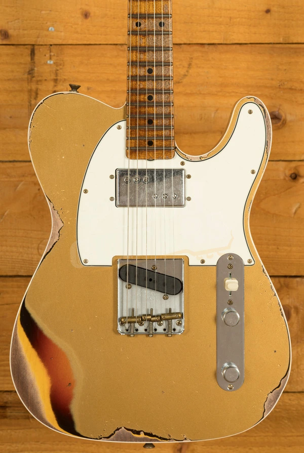 Fender Custom Shop Limited Edition Red Hot Cunife Tele - Heavy Relic Aged Aztec Gold/Choc 3-Tone Sunburst