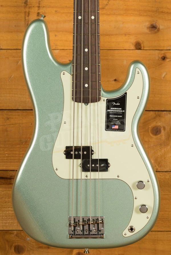 Fender American Professional II Precision Bass - Rosewood - Mystic Surf Green