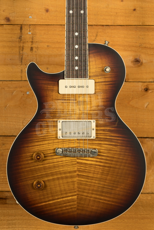 Nik Huber Krautster II | Tobacco Sunburst - Left-Handed - Exceptional Flame Maple Top