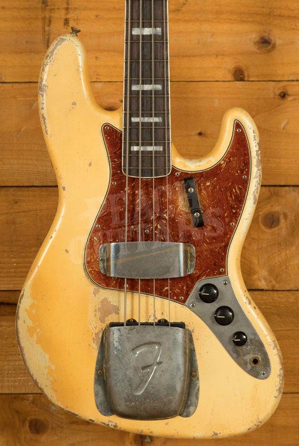 Fender Custom Shop Masterbuilt Van Trigt 66 Jazz Bass - Heavy Relic Aged Olympic White