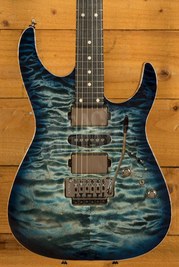 Tom Anderson Angel | Natural Arctic Blue Burst w/Binding