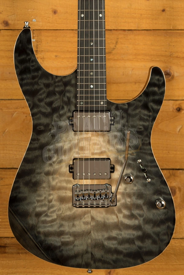 Mayones Aquila Elite S 6 Trans Natural Fade Black Burst Out Gloss