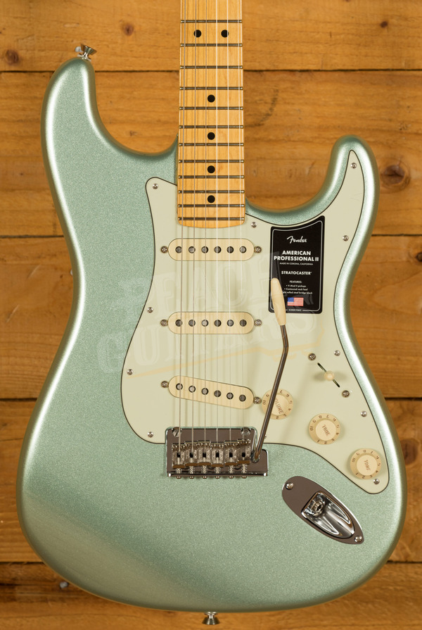 Fender Professional Ii Stratocaster Mystic Surf Green Maple Peach Guitars