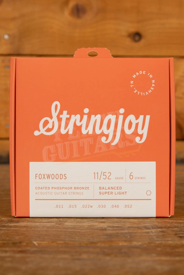 Stringjoy Foxwoods Coated Phosphor Bronze Acoustic Guitar Strings - Super Light 11-52