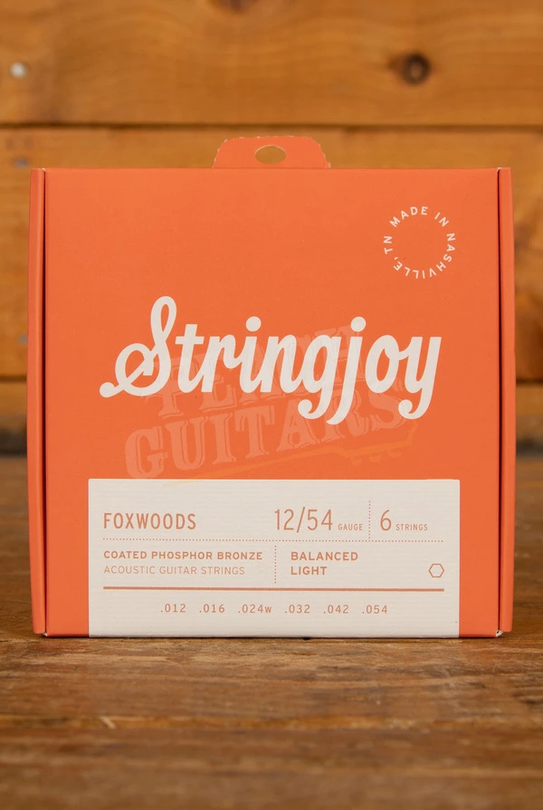 Stringjoy Foxwoods Coated Phosphor Bronze Acoustic Guitar Strings - Light 12-54