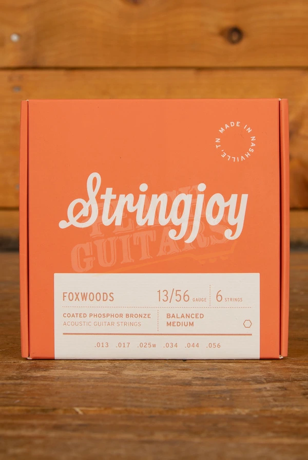 Stringjoy Foxwoods Coated Phosphor Bronze Acoustic Guitar Strings - Medium 13-56