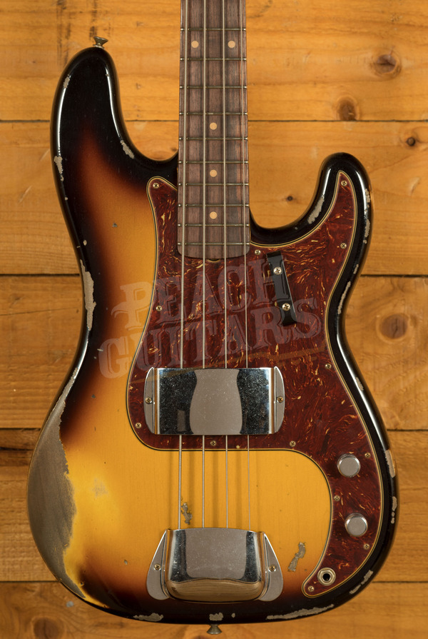 Fender Custom Shop LTD 63 Precision Bass Heavy Relic Faded Aged 3-Tone Sunburst