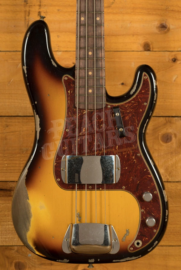 Fender Custom Shop Limited 63 Precision Bass - Heavy Relic Faded Aged 3-Tone Sunburst
