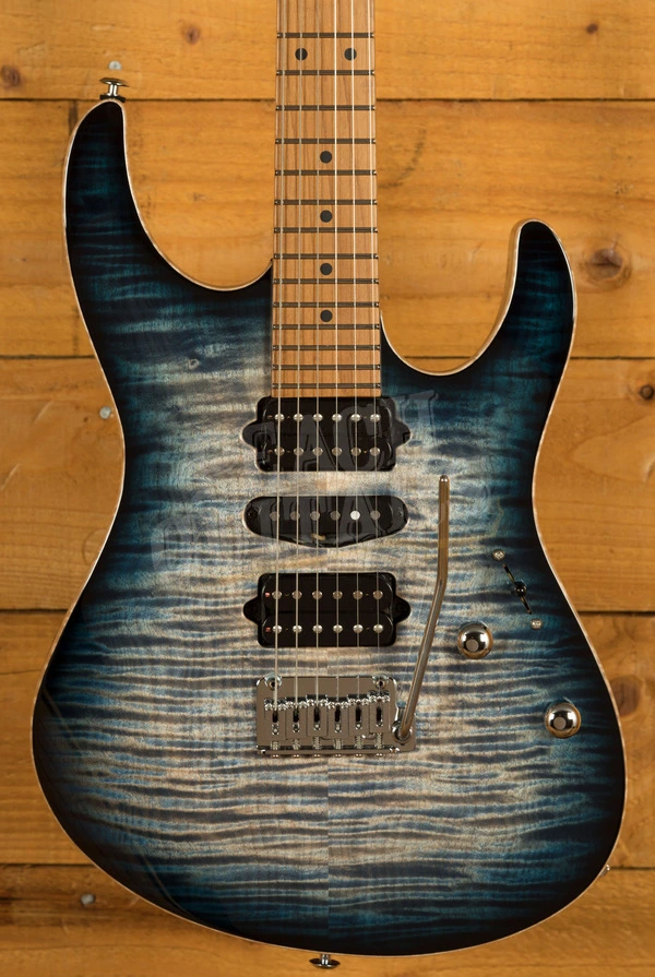 Suhr Modern Plus Faded Trans Whale Blue Burst Maple