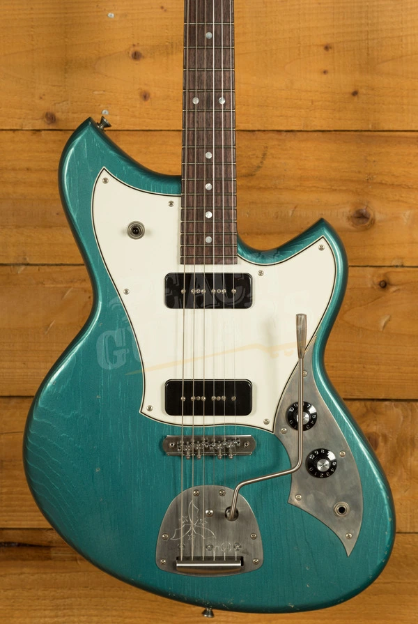 Novo Nucleus Serus J | Ocean Turquoise - Parchment Pickguard