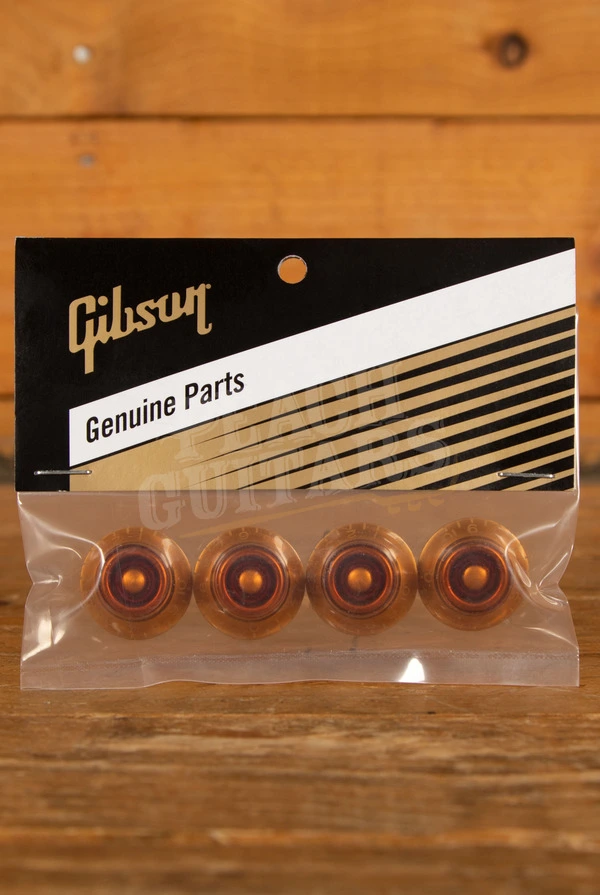 Gibson Top Hat Knobs - 4-Pack - Vintage Amber