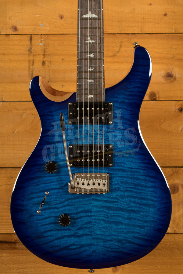 PRS SE Custom 24 Left Handed - Faded Blue Burst 2021 - Peach Guitars