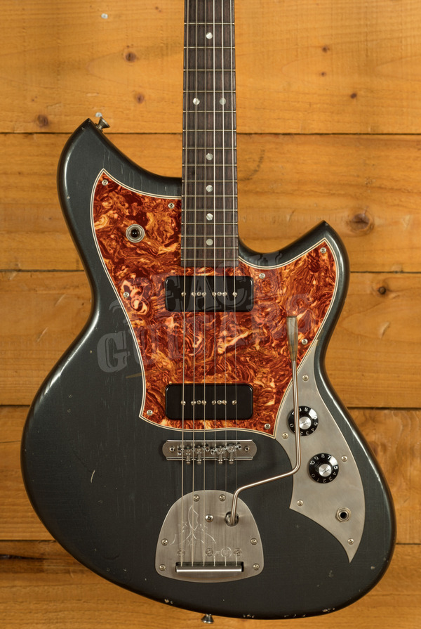 Novo Nucleus Serus J | Charcoal Frost - Tortoise Shell Pickguard