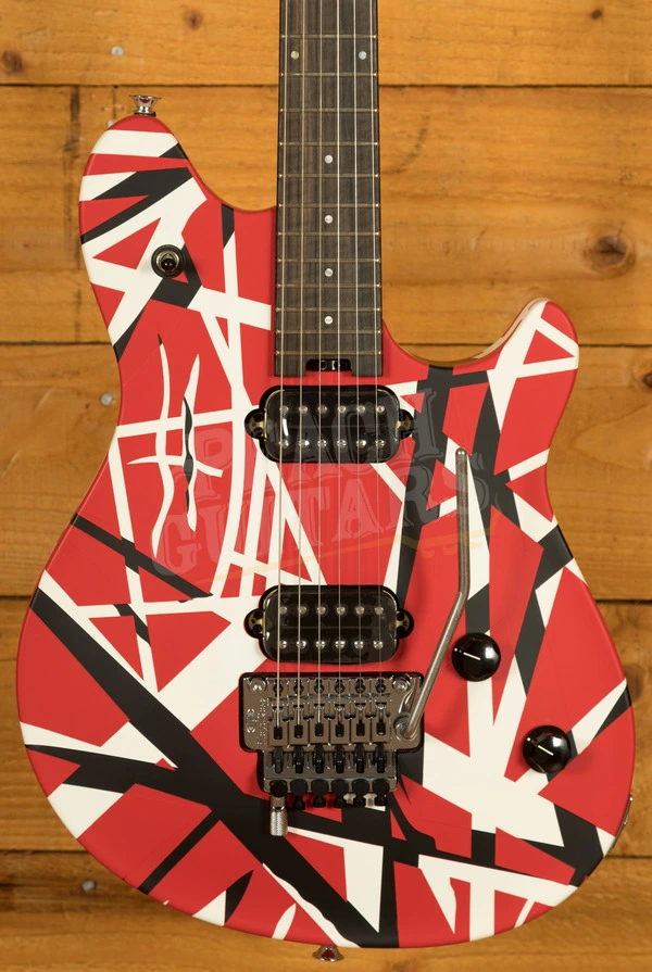 EVH Wolfgang Special Striped Series Ebony Red Black & White