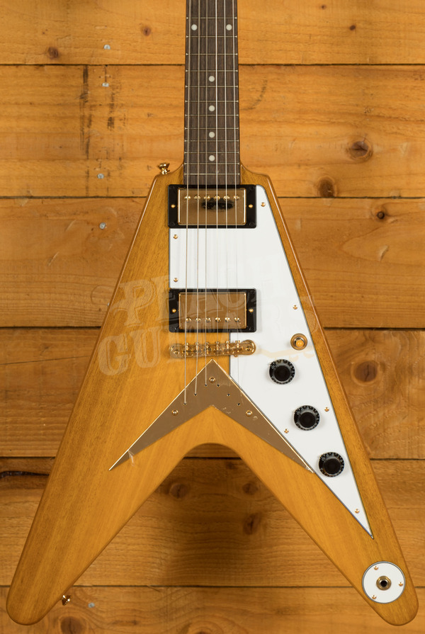 Epiphone Inspired By Gibson Custom Collection | 1958 Korina Flying V - Aged Natural