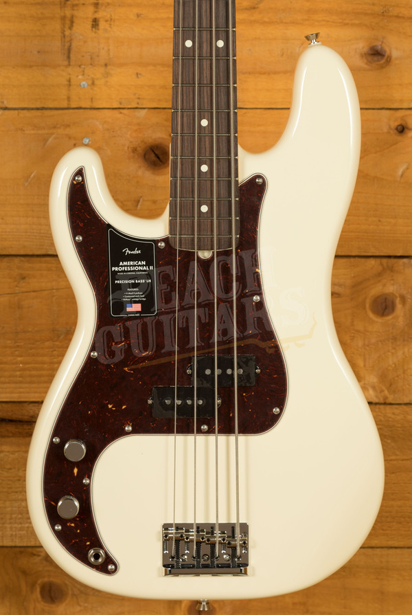 Fender American Professional II Precision Bass | Left-Handed - Rosewood - Olympic White