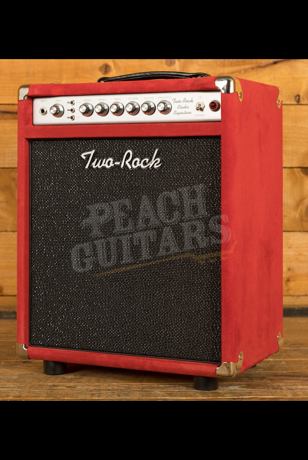 Two-Rock Studio Signature Combo - Silver Chassis Red Suede - Peach Guitars