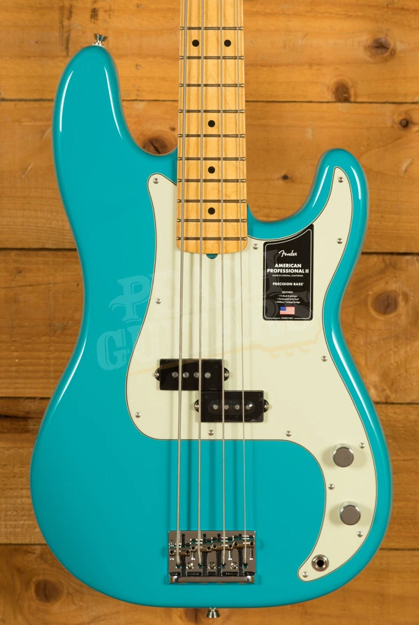 Fender American Professional II Precision Bass - Maple - Miami Blue