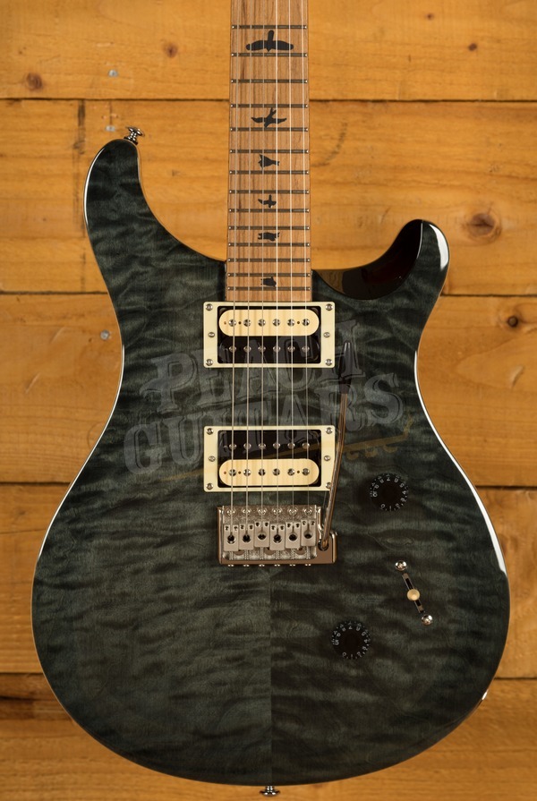 ギター PRS SE Custom24 Quilt Limited Gray Black PRS SE Custom Quilt 24 Limited Edition In Charcoal