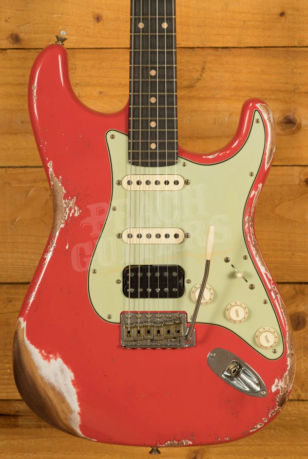 Fender Custom Shop 61 HSS Strat | Heavy Relic Fiesta Red