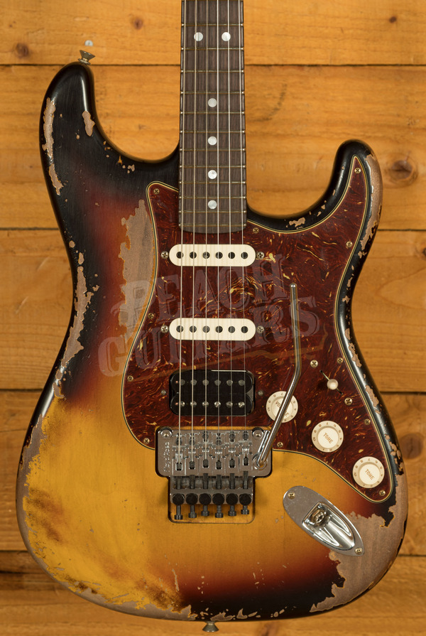 Fender Custom Shop 69 HSS Strat | Super Heavy Relic 3-Tone Sunburst